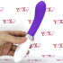 Vibratore in silicone viola 21 x 3,4 cm. - 1