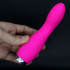 Douby - Vibratore in silicone fucsia 16,5 x 4,5 cm. - 1