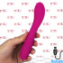 Sugar - Vibratore G-Spot in Silicone Morbido e Flessibile 19 x 3,5 cm. Ricaricabile con USB Fucsia - 0