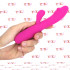 Candy - Vibratore Rabbit in Silicone Morbido e Flessibile 18,5 x 3 cm. Ricaricabile con USB Fucsia - 7