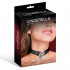 Collare in Ecopelle Nera con Chiusura a Lucchetto a forma di Cuore con Chiave - 2