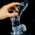 Fallo Realistico in Jelly Morbido e Flessibile con Testicoli 20 x 4,3 cm. Trasparente - 1