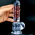 Fallo Realistico in Jelly Morbido e Flessibile con Testicoli 16 x 3,5 cm. Trasparente - 4