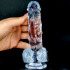 Fallo Realistico in Jelly Morbido e Flessibile con Testicoli 16 x 3,5 cm. Trasparente - 2
