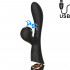 Feliona - Vibratore Rabbit con Succhia Clitoride 22 x 4 cm. Ricaricabile USB Nero - 0