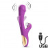 Vibratore con Succhia Clitoride e Lingua Stimolante 15 x 4 cm USB Ricaricabile - 1