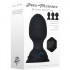 Cuneo anale gonfiabile vibrante con rilievi e telecomando wireless 11,7 x 4 - 5,1 cm. - 6