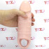 Guaina per pene e testicoli Jumbo color carne 22,8 x 6,3 cm. - 5