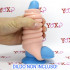 Guaina per pene e testicoli con protuberanze circolari color carne 11 x 5,7 cm. - 0