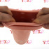 Guaina per pene e testicoli gigante realistica color carne 24 x 7 cm. - 2