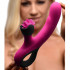 Vibratore Rabbit in Silicone Fucsia con Lingue Lecca Clitoride 20 x 3 cm. - 2