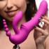 Fallo Indossabile Vibrante in Silicone Rosa Senza Lacci con Fallo Anale 23 x 3,8 cm. - 1