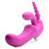 Fallo Indossabile Vibrante in Silicone Rosa Senza Lacci con Fallo Anale 23 x 3,8 cm. - 2