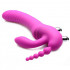 Fallo Indossabile Vibrante in Silicone Rosa Senza Lacci con Fallo Anale 23 x 3,8 cm. - 3