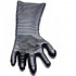 Guanto nero zigrinato per fisting con dita stimolanti - 0