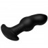 Cuneo anale in silicone nero rotante su testa e gambo a doppio bulbo con telecomando wireless 13,7 x 4 cm. - 1
