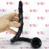 Gut snake dildo flessibile a spirale nero 43 x 2,5 cm. - 0