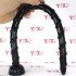 Gut snake dildo flessibile a spirale nero 43 x 2,5 cm. - 1