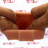 Guaina fallica Performance color carne con anello per testicoli 22,5 x 5 cm. - 4