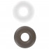 Stud Rings - 2 Anelli Fallici in Gomma Super Estensibile Trasparente e Grigio - 0