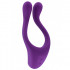 Vibratore per Coppia in Silicone Viola Ricaricabile USB 3 Motori - 0