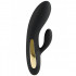 Vibratore Rabbit Nero di Lusso in Silicone con Led Multicolore 17 x 3,5 cm. - 0