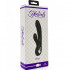 Vibratore Rabbit Nero di Lusso in Silicone 19,5 x 3,4 cm. - 2