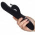 Vibratore rabbit pulsante in silicone nero fino a 850 colpi al minuto 26 x 4 cm. - 5