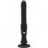 Vibratore in Silicone Nero con Spinta e Ventosa Ricaricabile con USB 27,5 x 3 cm. - 0