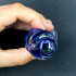 G-Spot Gemstone - Fallo in Vetro Pyrex Infrangibile con Rilievi a Spirale 18 x 3 cm. Blu - 4