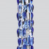 Diamond Dazzler - Fallo in Vetro Pyrex Infrangibile con Rilievi 17,5 x 2,5 cm. Blu - 2
