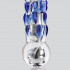 Diamond Dazzler - Fallo in Vetro Pyrex Infrangibile con Rilievi 17,5 x 2,5 cm. Blu - 3