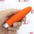 Mini vibratore in silicone arancio con pulsazione ricaricabile USB 12 x 2,5 cm. - 0