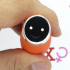 Mini vibratore in silicone arancio con pulsazione ricaricabile USB 12 x 2,5 cm. - 5