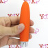 Mini vibratore in silicone arancio con pulsazione ricaricabile USB 12 x 2,5 cm. - 3