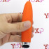 Mini vibratore in silicone arancio con pulsazione ricaricabile USB 12 x 2,5 cm. - 2