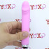 Mini vibratore in silicone rosa con pulsazione ricaricabile USB 14,5 x 2,3 cm. - 2