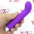 Mini vibratore Punto G in silicone viola con pulsazione ricaricabile USB 14 x 2,3 cm. - 0