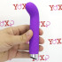 Mini vibratore Punto G in silicone viola con pulsazione ricaricabile USB 14 x 2,3 cm. - 1