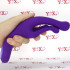 Vibratore in silicone viola per stimolazione Punto G e clitoride simultanea 23 x 3 cm. - 1
