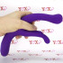 Vibratore in silicone viola per stimolazione Punto G e clitoride simultanea 23 x 3 cm. - 2