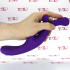 Vibratore in silicone viola per stimolazione Punto G e clitoride simultanea 23 x 3 cm. - 3