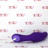 Vibratore in silicone viola per stimolazione Punto G e clitoride simultanea 23 x 3 cm. - 4