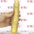 Vibratore realistico oro in silicone 20 x 4,5 cm. - 2