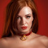 Collare BDSM in Ecopelle Rosso con Anello per Guinzaglio - 3