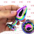 Twilight Booty Jewel M - Cuneo Anale in Metallo con Gemma Multicolore 8,2 x 3,4 cm. Multicolor - 0