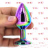 Twilight Booty Jewel M - Cuneo Anale in Metallo con Gemma Multicolore 8,2 x 3,4 cm. Multicolor - 1