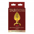 Plug Taboom L - Cuneo Anale in Metallo con Gemma Rossa 9,5 x 4 cm. Oro - 1