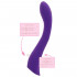 Dahlia - Vibratore Punto G Vibra e Sgrilletta 23 x 4,1 cm. in Silicone Viola Ricaricabile - 5