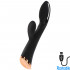 Cassia Xtra Intense - Vibratore Rabbit in Silicone 20,5 x 3,5 cm. Nero Ricaricabile con USB - 0